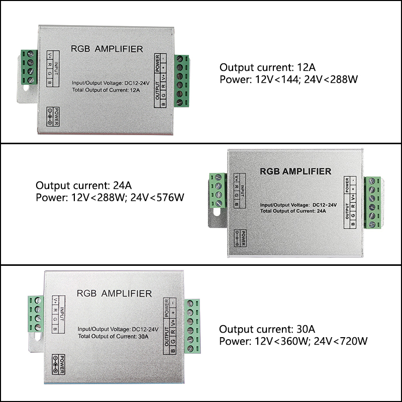 Synchronization Power LED Strip Amplifier DC 12V DC 24V For LED Strip Light
