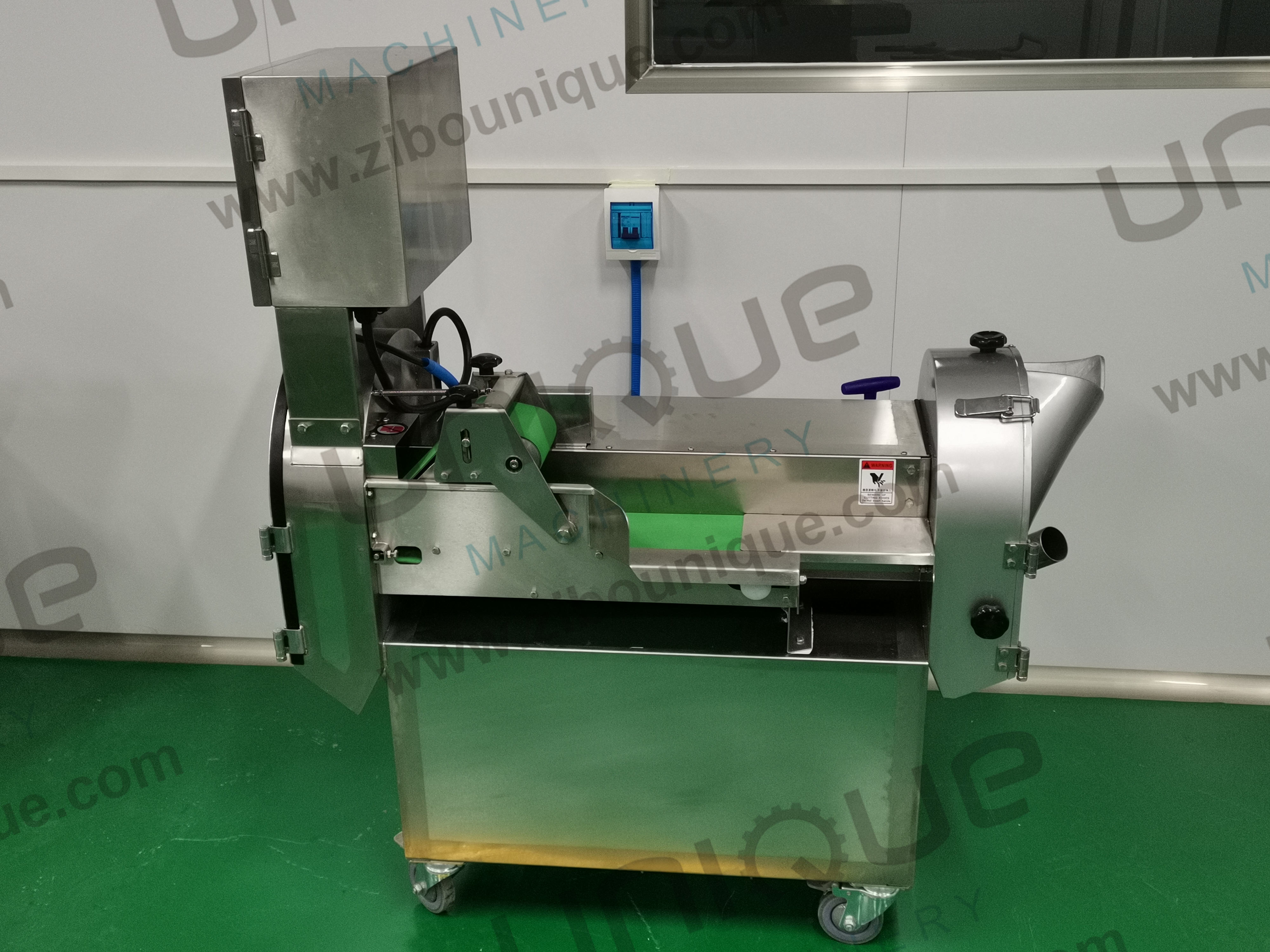 1.55 Kw Automatic Double-Head Vegetable Cutting Dicing Slicing Shredding Machine