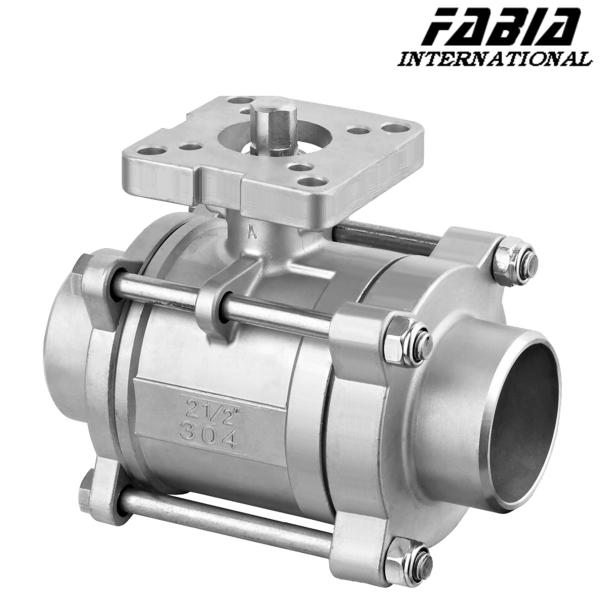 Stainless Steel Ball Valve Three-Piece Ball Valve High Pressure Resistance For