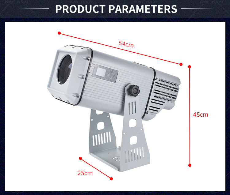 300W Gobo Logo Projector Light Indoor Work Light 6000K Waterproof Gobo Projector