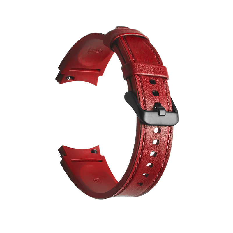 20mm Silicone Leather Watch Band Retro Replacement for Samsung Watch Series Band Width