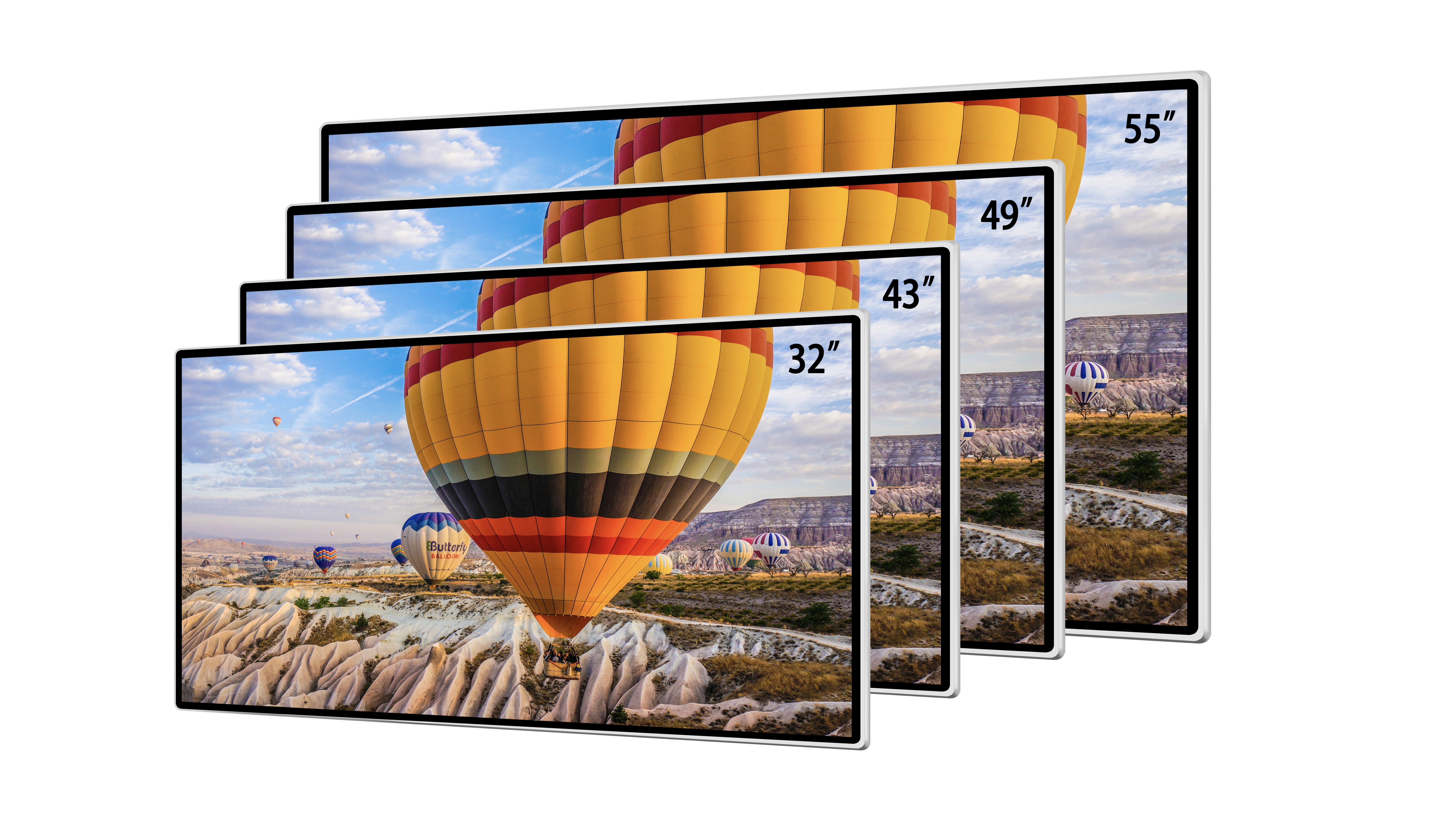 Android OEM ODM Wall Mounted Digital Signage 32 Inch Custom Brightness