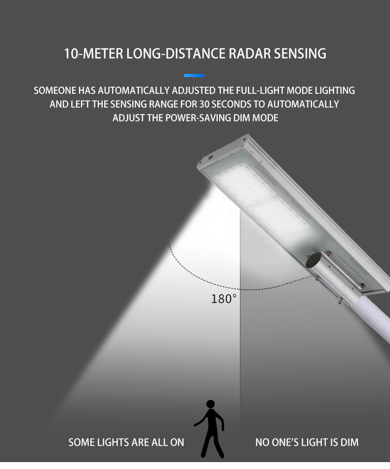 250W 5 Heads Integrated LED Solar Street Light Lamp 1200x220x50mm