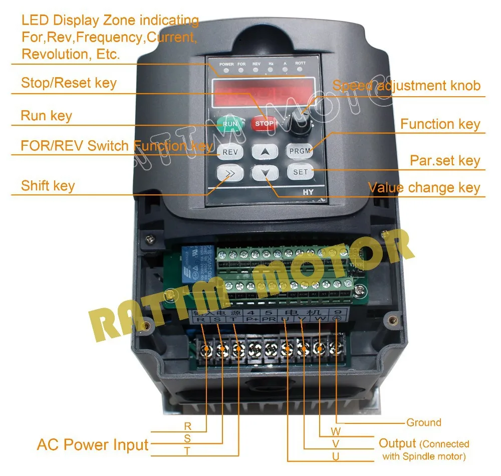 CNC Water Cooling VFD Spindle Kit 2.2kw 24000RPM With Water Pump