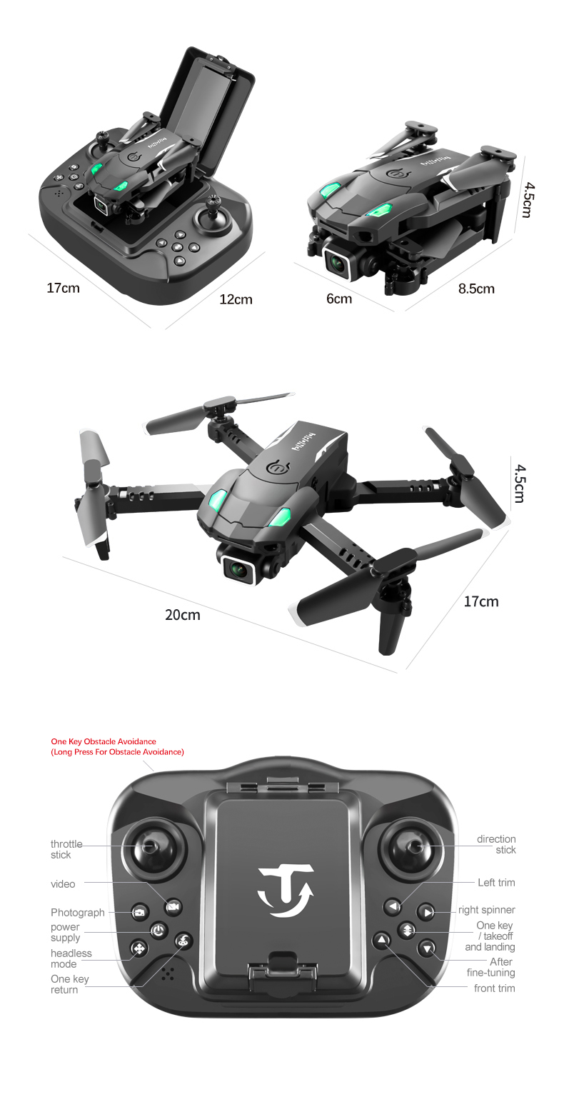 Maximum Flight Time S128 Mini Drone Portable 4k Dual Camera Obstacle Avoidance Take Off Landing Wifi Rc Drone
