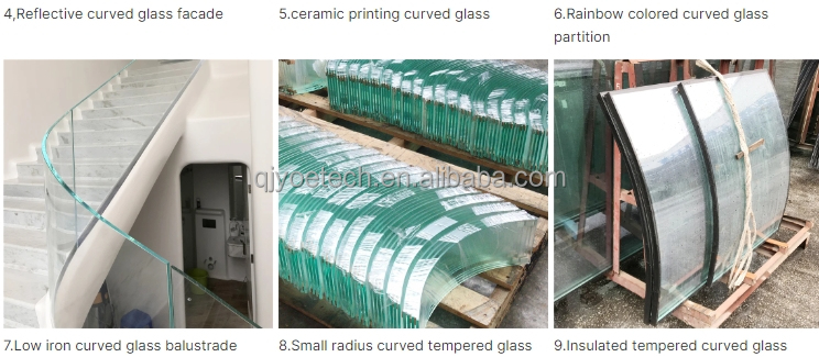Customized Color Curved Low Iron Ultra Clear Laminated Glass for Hotel Main Door