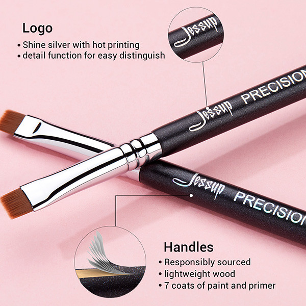 Precision Definer Flat Jessup Makeup Brushes Synthetic Hair for Eyebrow