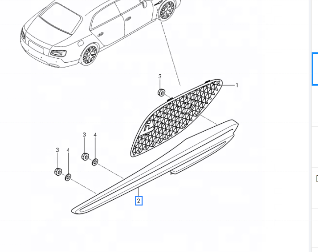Bentley Car Fitment 148*26*51cm Cooling Air Grill For Continental Flying Spur 2013