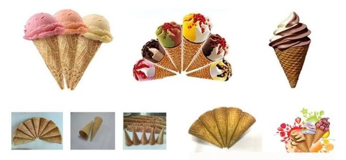 SS Rolled Waffle Cone Production Line 61 Baking Plates