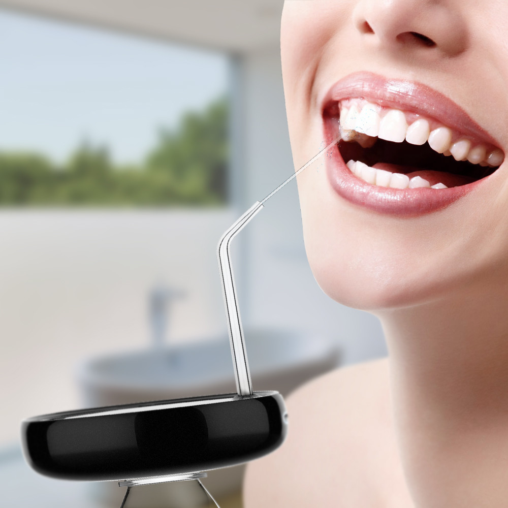 White Portable Teeth Flushing Machine / Water Pick Flosser 50 - 60hz With Cup