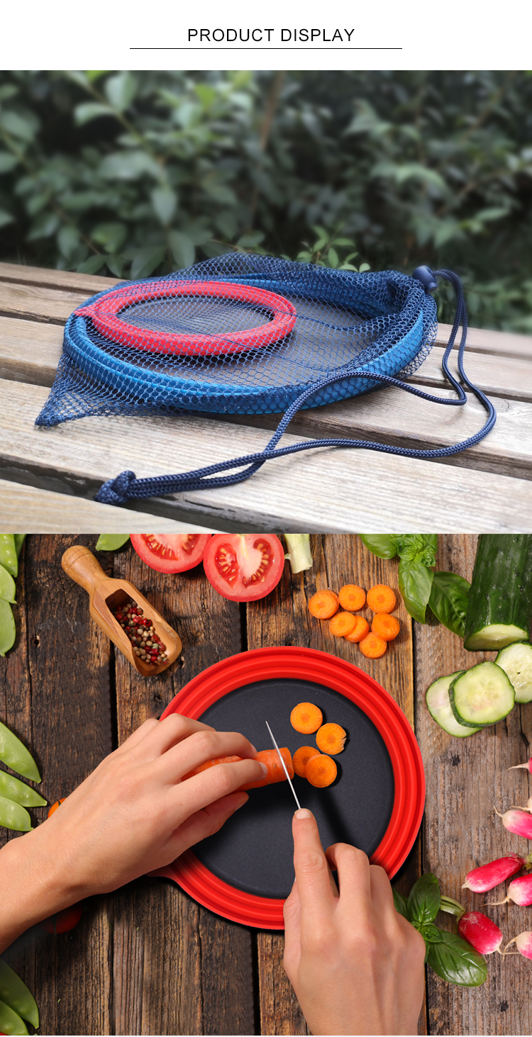 Sustainable Custom Logo Travel Collapsible Silicone Bowl