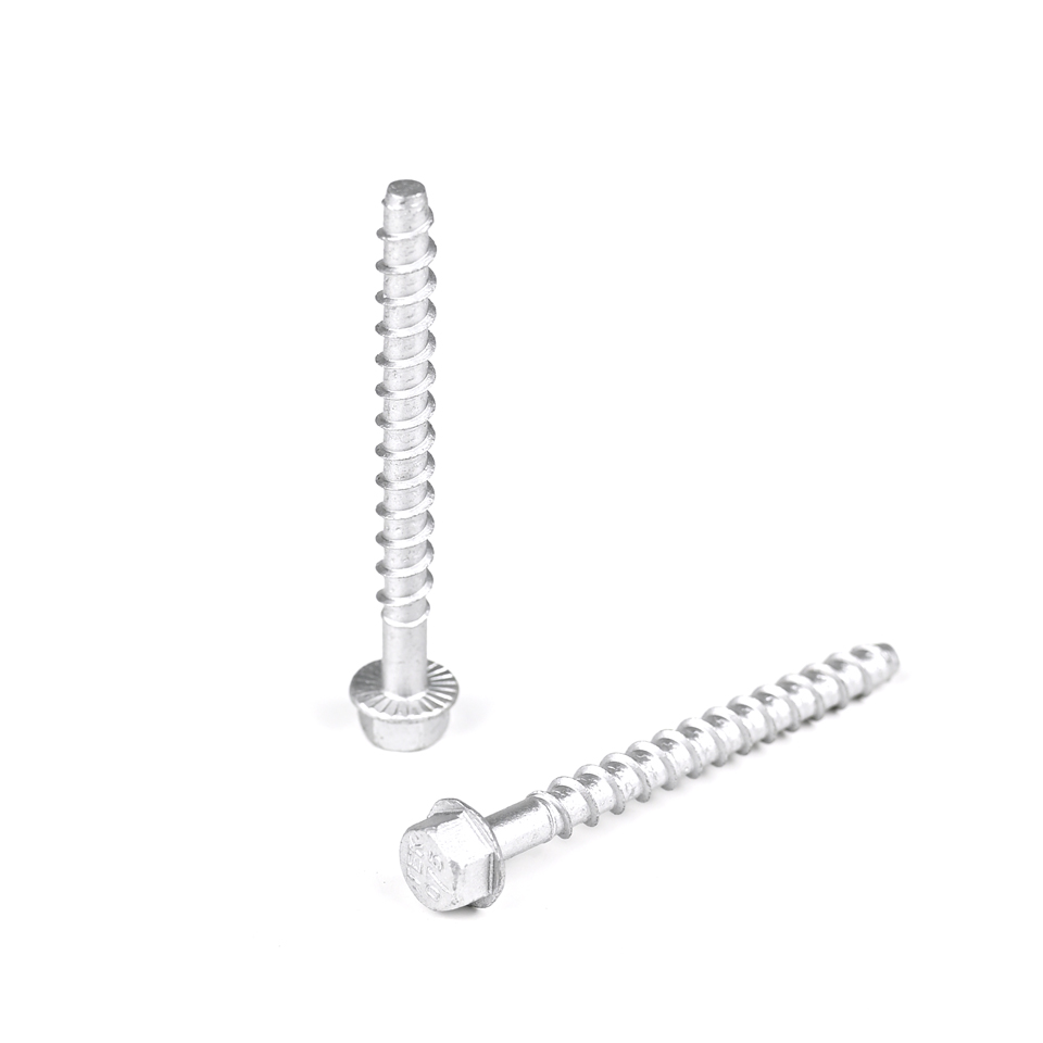 Plain Finish Hexagonal Cement Screws for Concrete Anchoring in Masonry Support Systems