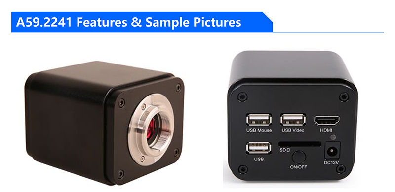 OPTO EDU A59.2241 4K 8.0M HDMI+USB+SD Digital Camera For Microscope