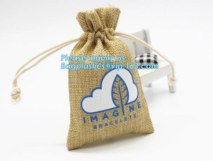Custom cheap wedding favor gift packaging drawstring burlap jute pouch bag,drawstring jute bag burlap shopping bag new s
