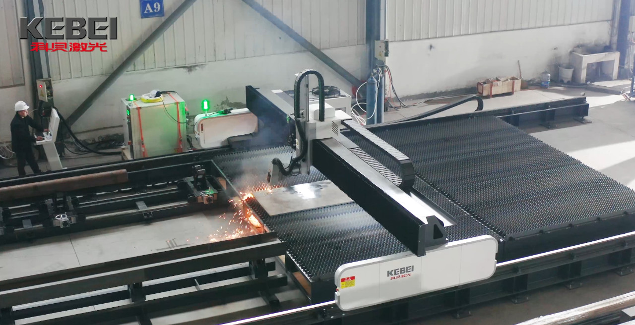 Steel Structure 12000Watt 20KW Large Format Gantry Beveling Laser Cutting Machine 12kw 30kw