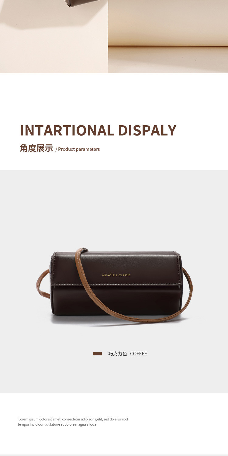 2024 NEW SIMPLE FASHION SMALL BAG NETWORK RED EVERYTHING SINGLE SHOULDER CROSSBODY FEMALE BAG FASHION NICHE CYLINDER BAG