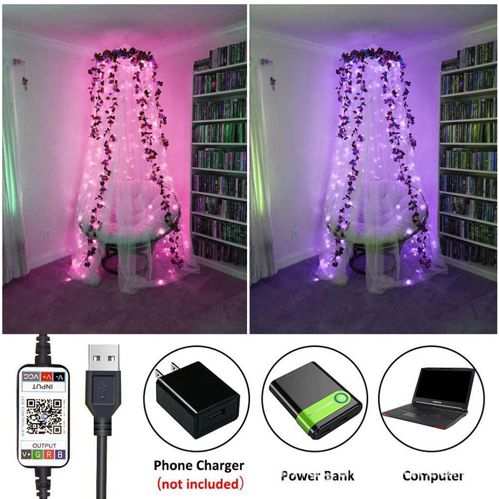 New LED Copper Lamp USB Outdoor Waterproof Lamp with Low Voltage Decorative Color Lamp String Wholesale