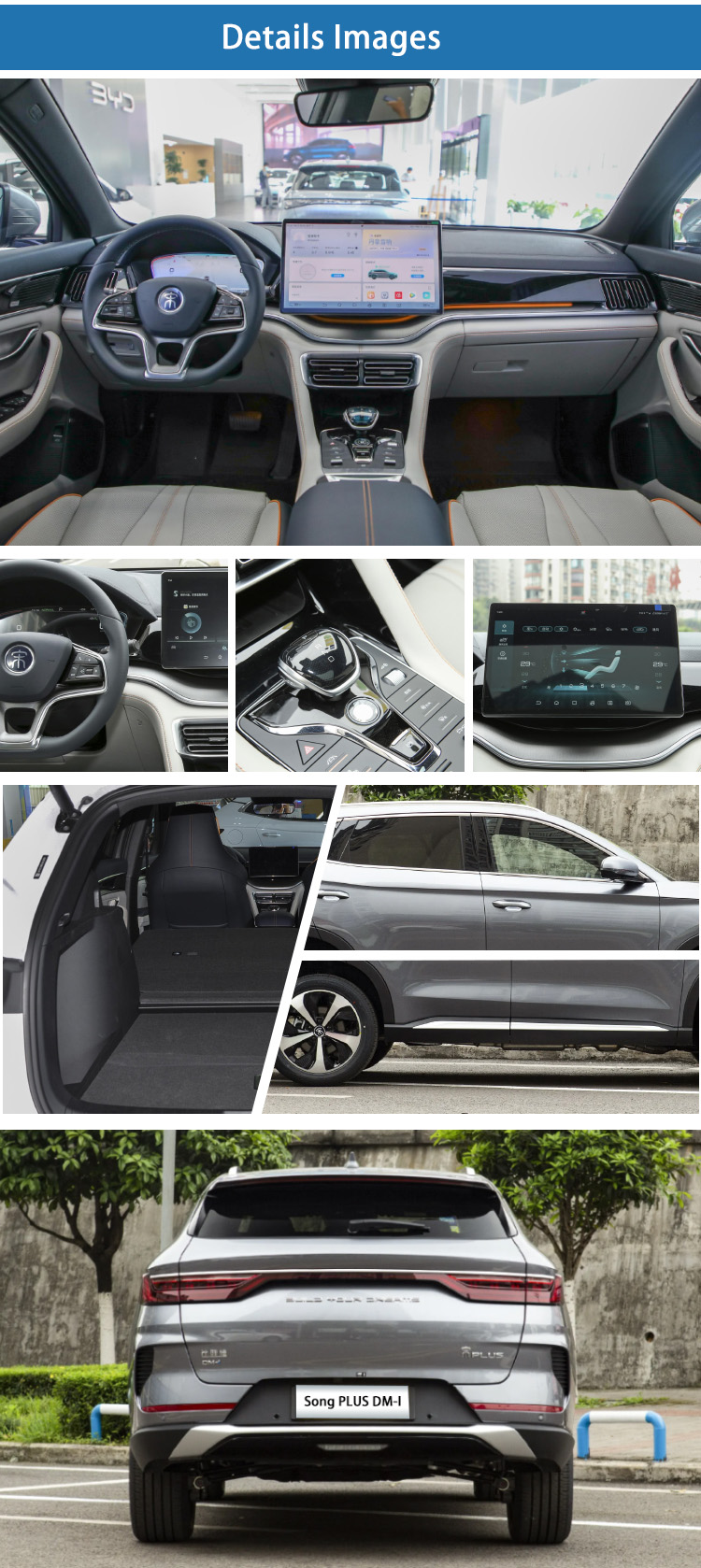 China New Energy Vehicles Hybrid DM-I SUV Flagship BYD Song Plus EV Electric Car