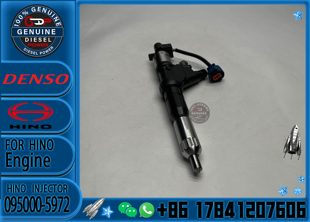 Common rail fuel injector 095000-5972 diesel fuel injector 23670-E0360 FOR HINO