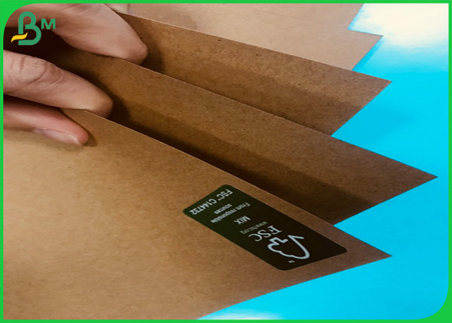 AA Grade Recycled Kraft Paper Roll / 80g To 400g Brown Uncoated Kraft Paper