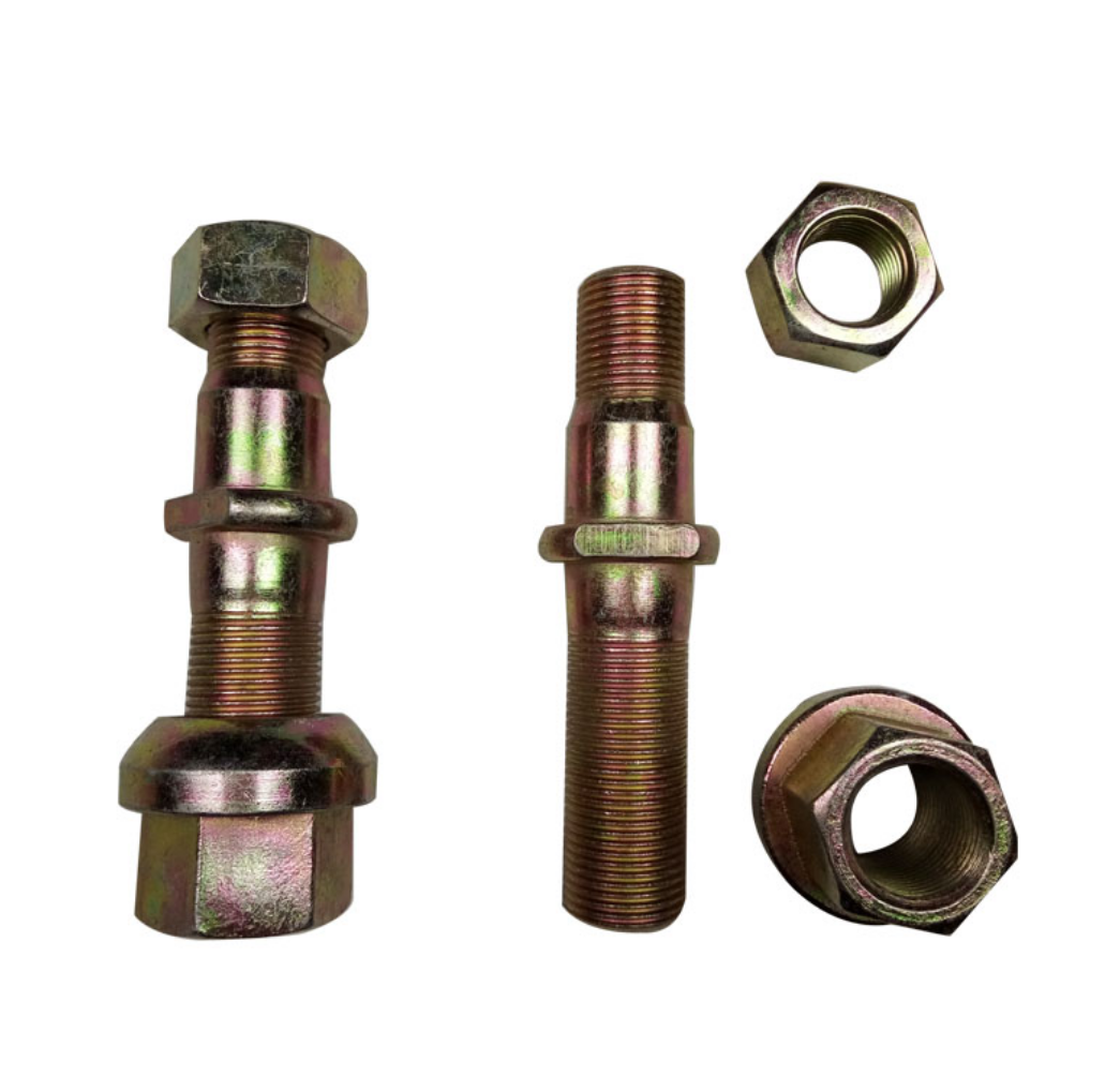Building M14 x 1.5 Steel 3 Piece Trailer Wheel Bolt with and Plain Finish