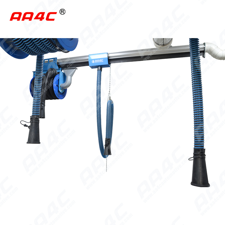 AA4C car exhaust extracting system auto vehicle exhaust sliding with rail control customize size