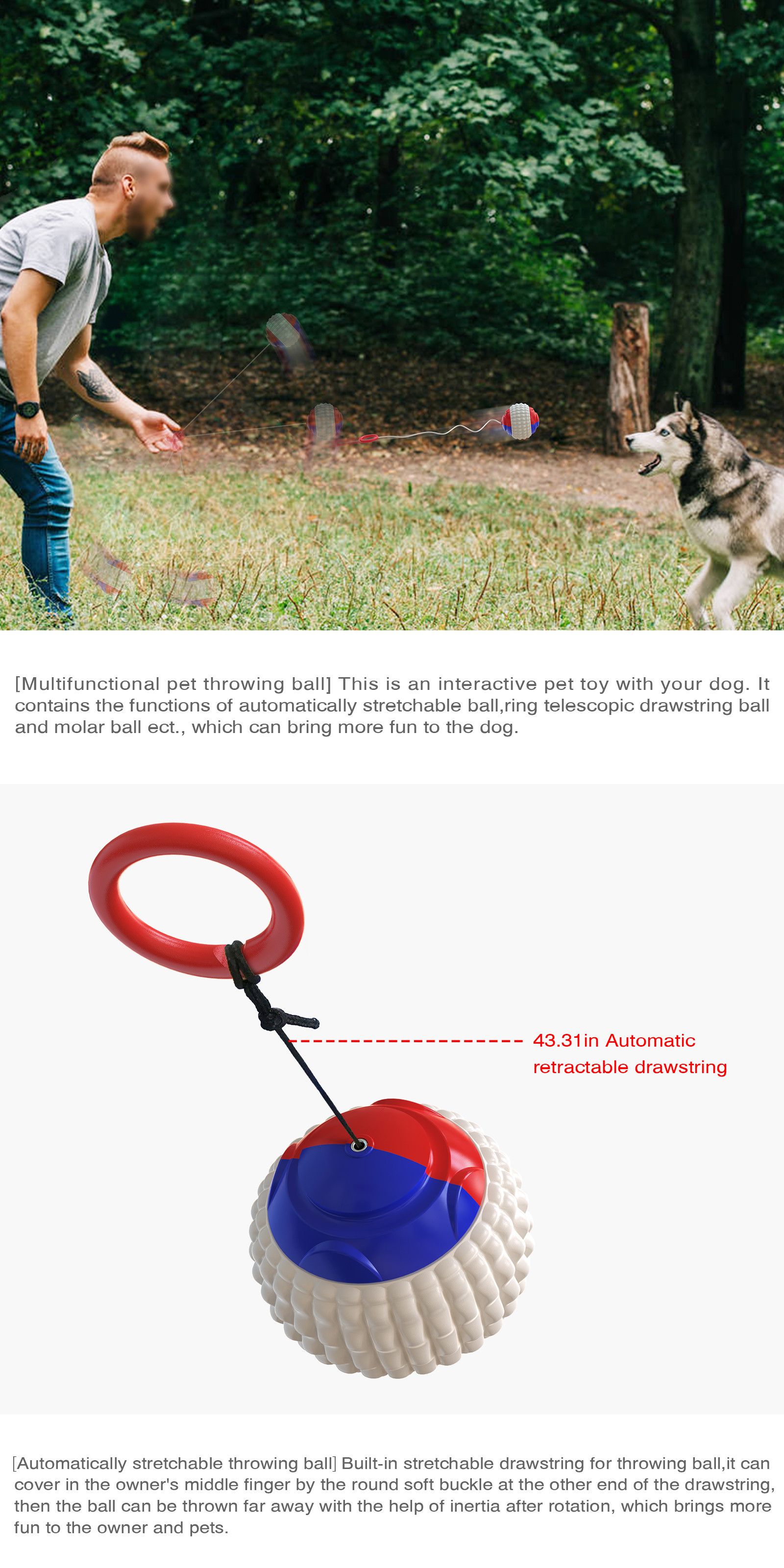 Hand Throwing Interactive Pet Toys Molar Teeth Dog Training Ball 80g OEM