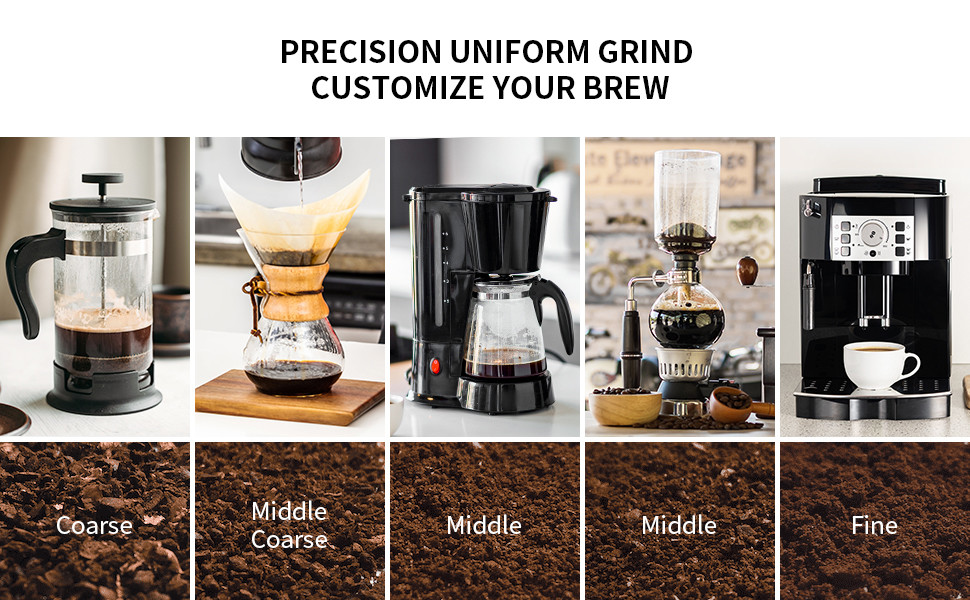275g Espresso Electric Conical Burr Coffee Grinder Automatic Anti-Static