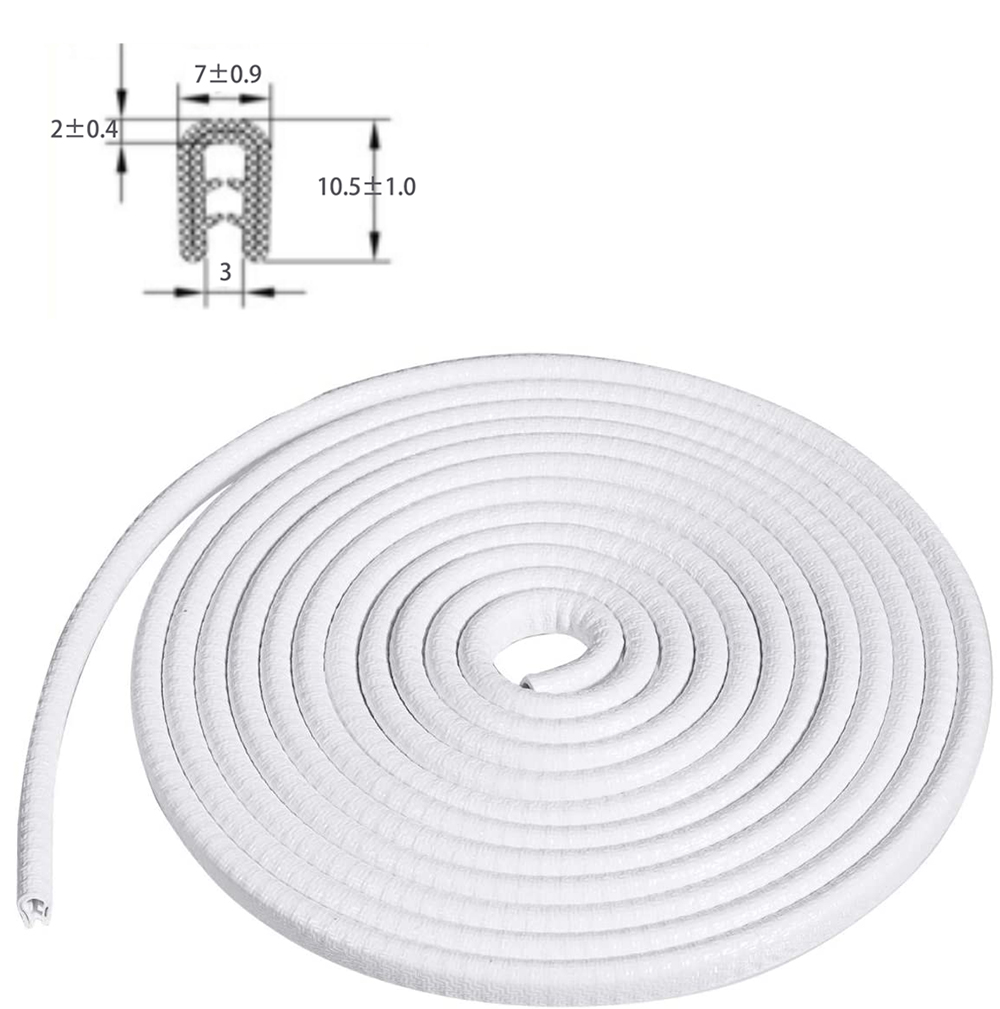 Steelness Insert Car Door Edge Protection Strip Rubber Strip Seals with Shore A 65 Hardness