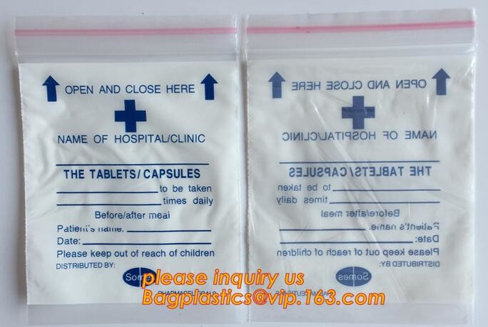 tablets pills packaging bag, poly medical dispenser k bag drug zipper bags reclosable bags, zipper bag medical min