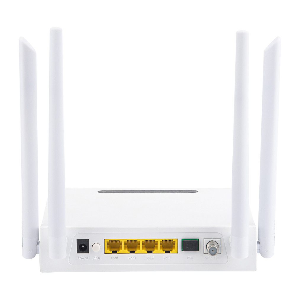 HiOSO Dualband Wifi ONU 4GE 4WIFI CATV Plastic Casing ONU FTTH FTTO Solution