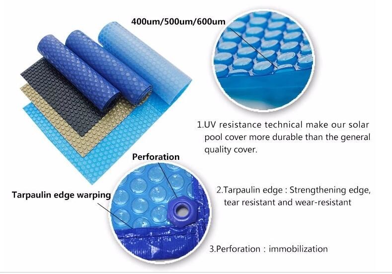 400Mic 500 Mic PE Bubble 12mm Swimming Pool Solar Cover Plastic Solar Blanket Cover