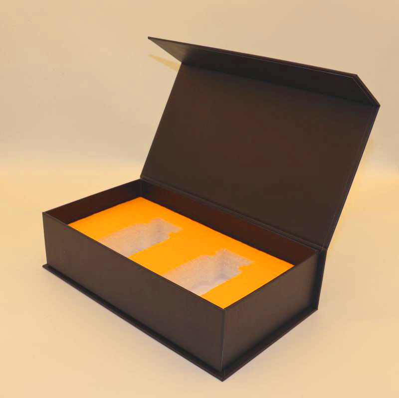 Folding Rigid Magnetic Gift Box and Packaging For Candy, material greyboard and coated paper