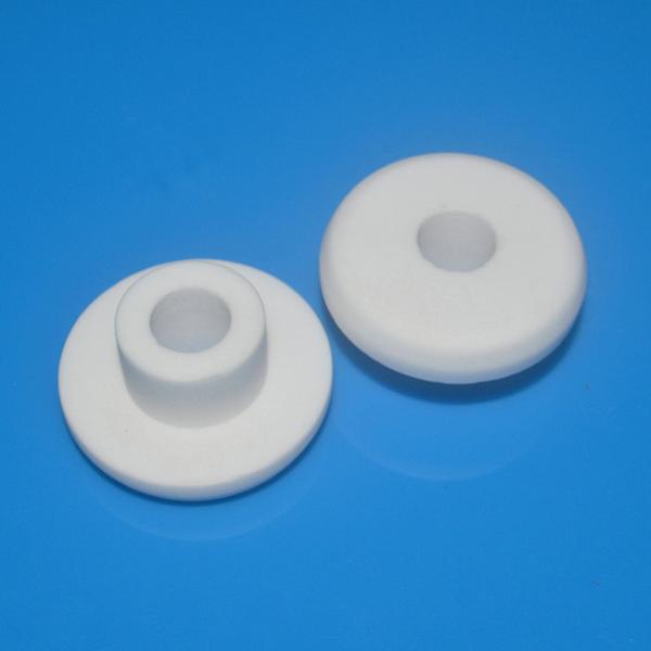 Electrical Resistivity Flanged Alumina Ceramic Parts , Ceramic Bush Industrial