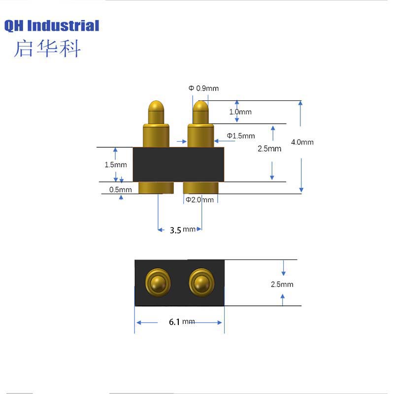 2Pin 3.5mm Pitch Israel Smart Device spring loaded pin Magnetic Connector Magnetic spring loaded pin To Usb