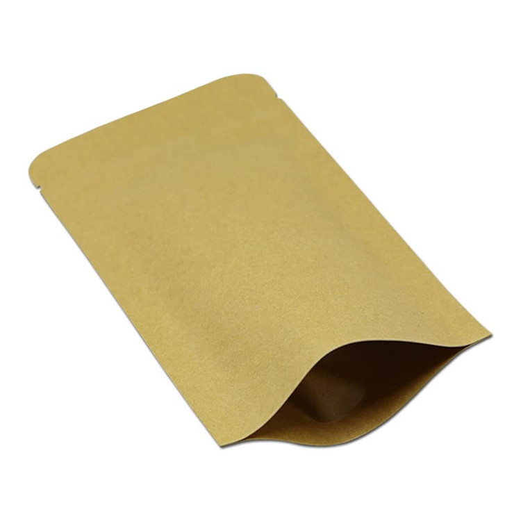 Aluminium Foil Laminated Brown Kraft Stand Up Pouch with Zipper
