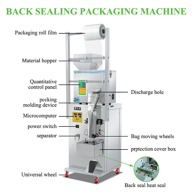 Food Multifunction Weighing Packaging Machine Powder Pouch Sugar