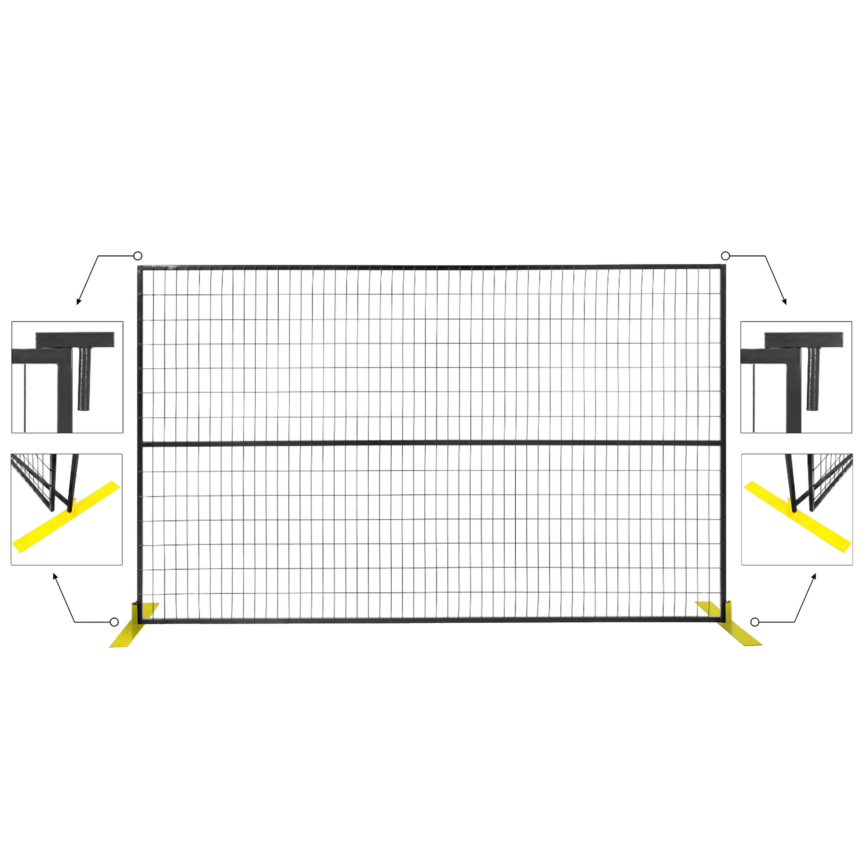 3M Hot Dip Galvanized Metal Temporary Fence For Agricultural