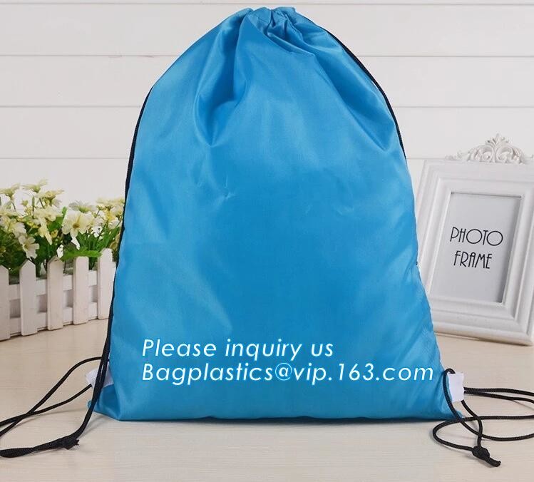Promotion Custom Eco Friendly Sublimation Polyester Folding Shopping Bag,Promotional Sports Gym Sack Polyester Drawstrin