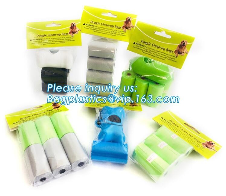 10 Rolls/150Pcs Plastic Pet Dog Waste Bags 33 * 22cm Durable Trash Cleaning Bag, cornstarch based compostable pet waste
