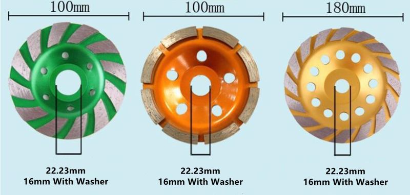 80mm Diamond Grinding Wheels Concrete Cements Stone Polishing