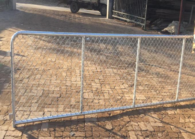 Durable Practical Chain Link Fence Sliding Gate / Adjustable Chain Link Gate