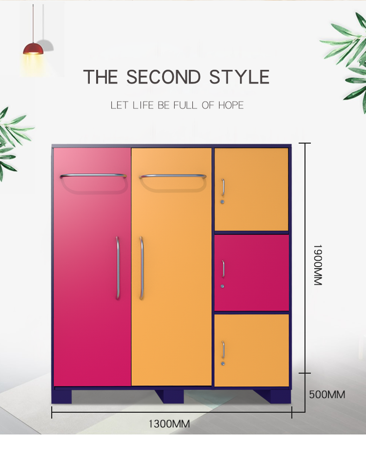 Bedroom Cold Rolled Steel Storage Cabinet With Doors 0.6mm