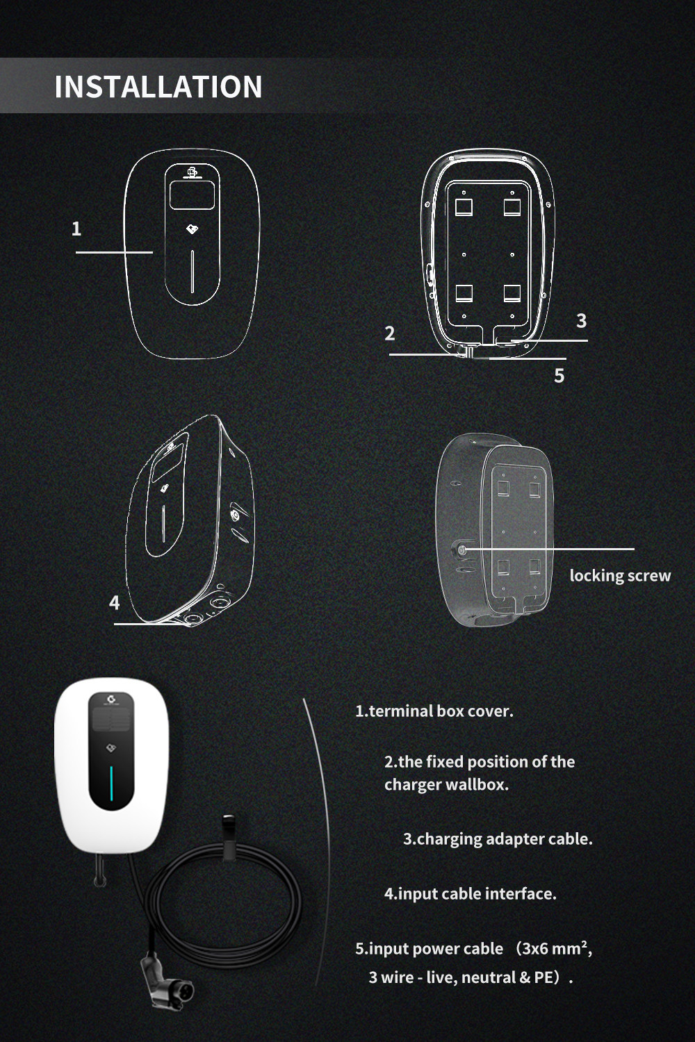 New Energy Car EV Charger IP65 11KW Fast EV Charger FCC With Advertising Screen