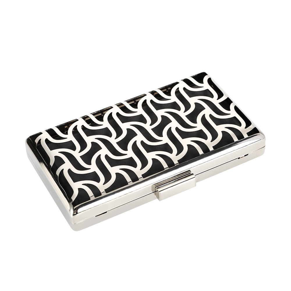 Daily Activity Silver Hollow Out Metal Wallet Frame