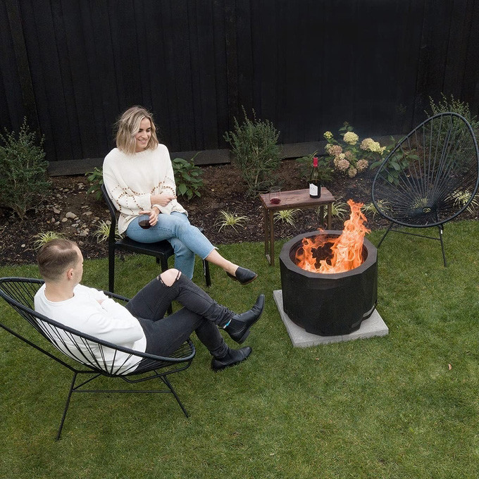 Stainless Steel Stove Regular Portable Smokeless Fire Pit With Grill