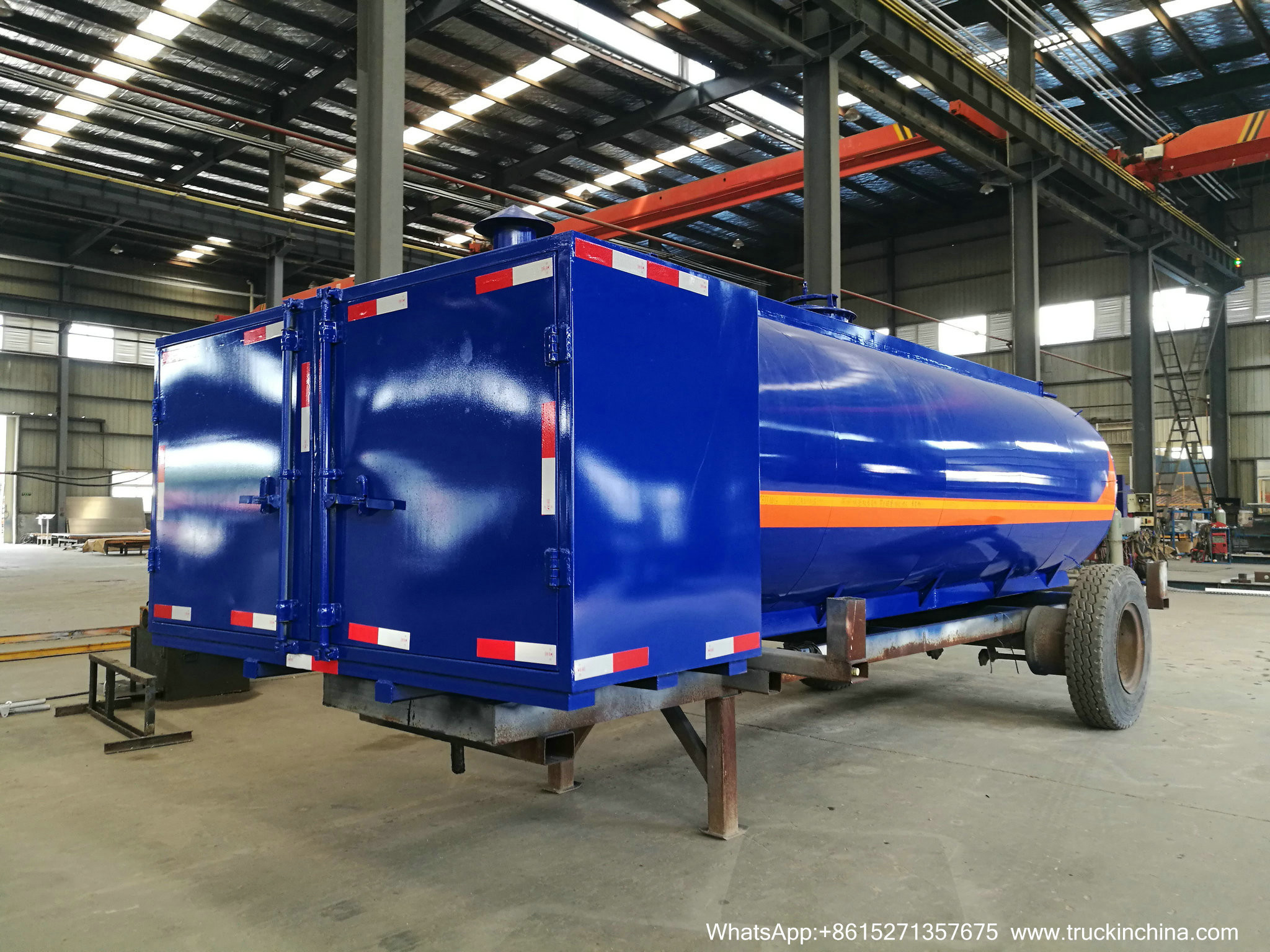 9m3 Hot Asphalt Tank for Tanker Lorry Upper Body WITH BALTUR DIESEL OIL BURNER GEAR PUMP WhsApp:+8615271357675
