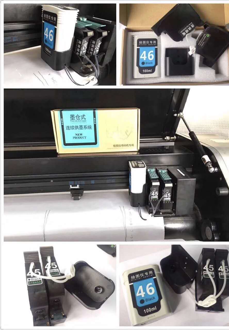HP45 Ink Tank Continuous Inkjet Supply System for Pattern Cutter Machine Accessory Parts