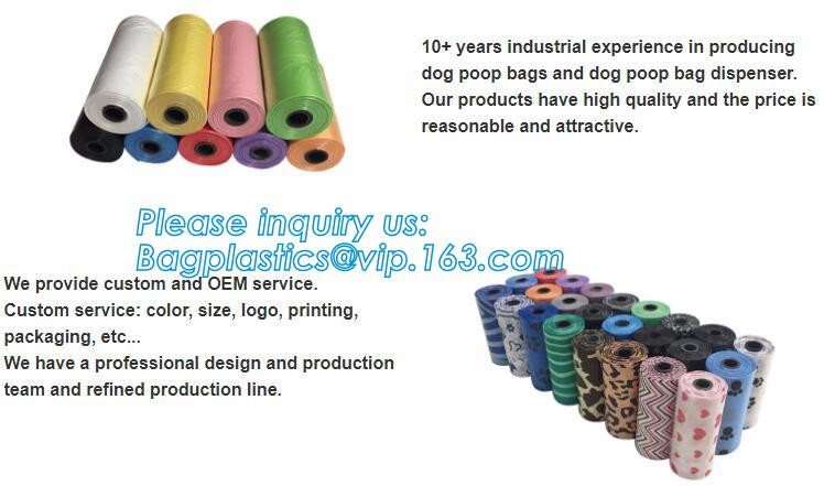 High Quality Eco-friendly Degradable Fashion With Printing Doggy Pet Dog Waste Poop Bags, Eco friendly pet dog waste poo