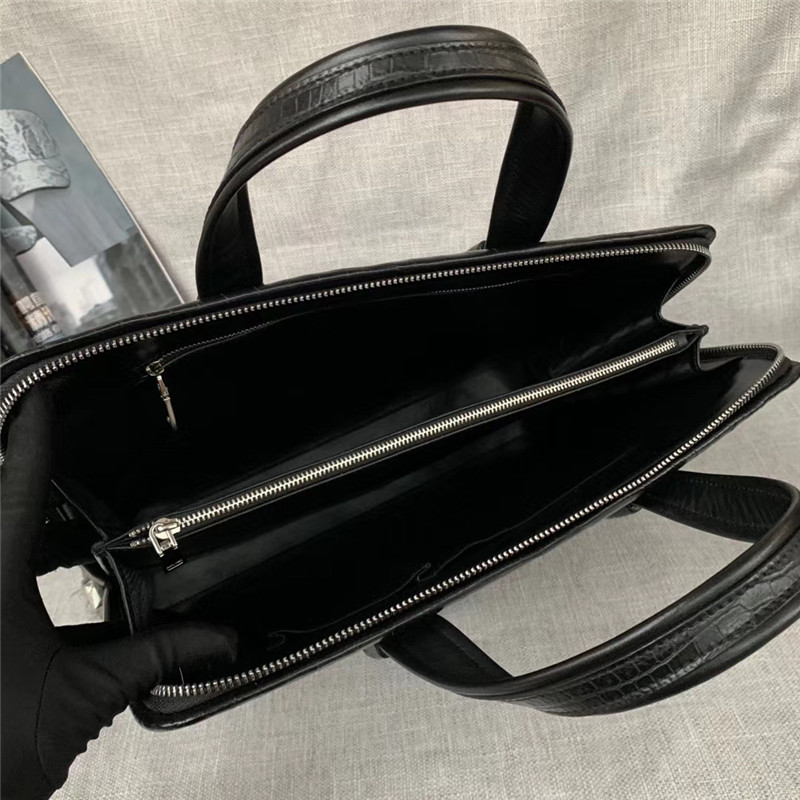 Authentic Crocodile Belly Skin Businessmen Passcoded Briefcase Handbag Genuine Alligator Leather Male Portfolio Purse